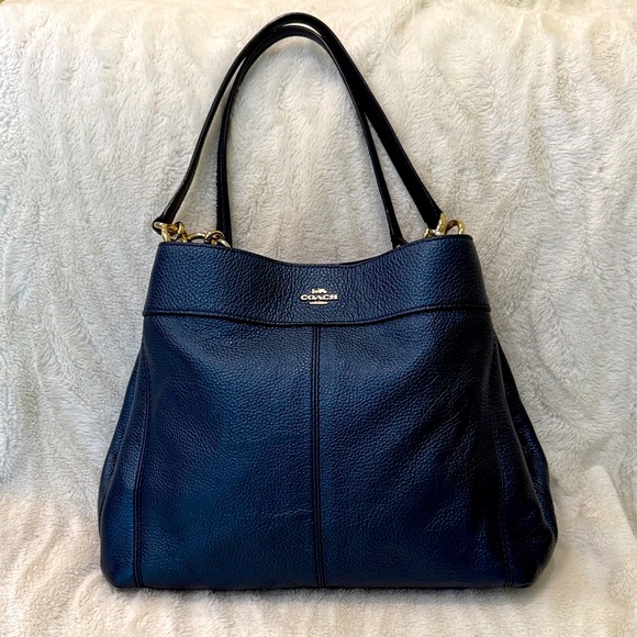 Coach Lexie  blue Leather Shoulder Bag - Picture 1 of 17